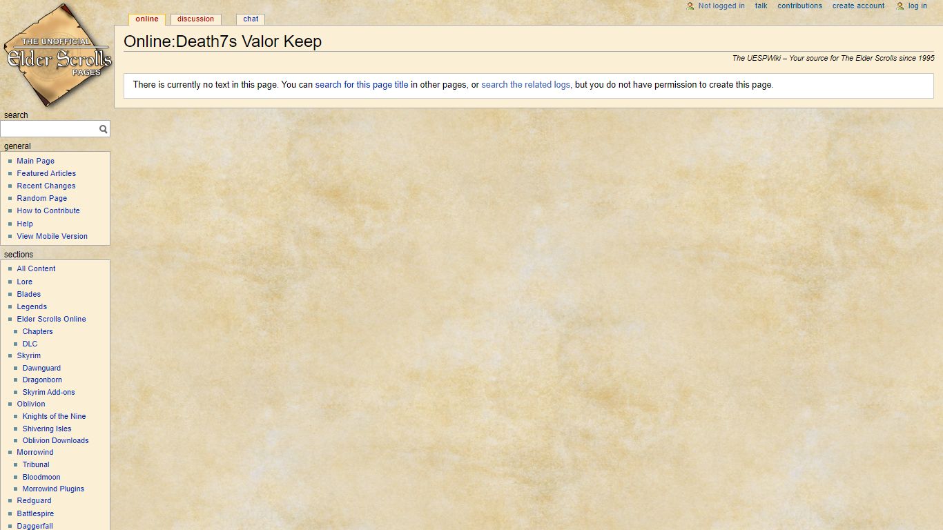 Online:Death's Valor Keep - The Unofficial Elder Scrolls Pages (UESP)